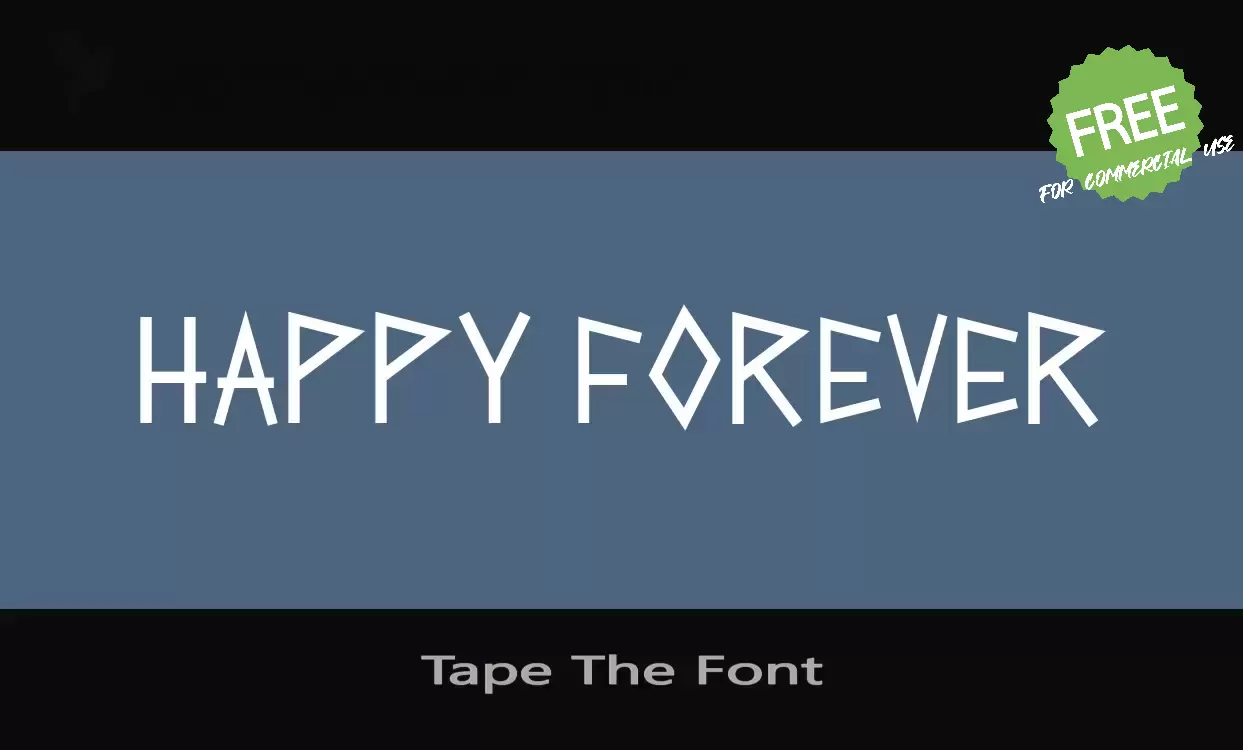 Font Sample of Tape-The-Font