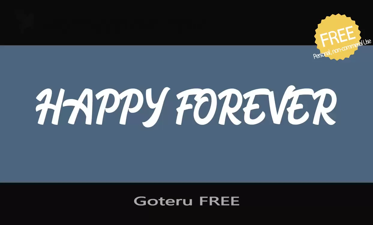 「Goteru-FREE」字体效果图