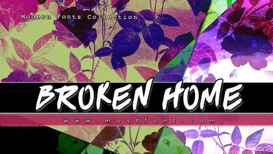 「BROKEN-HOME」字体排版图片