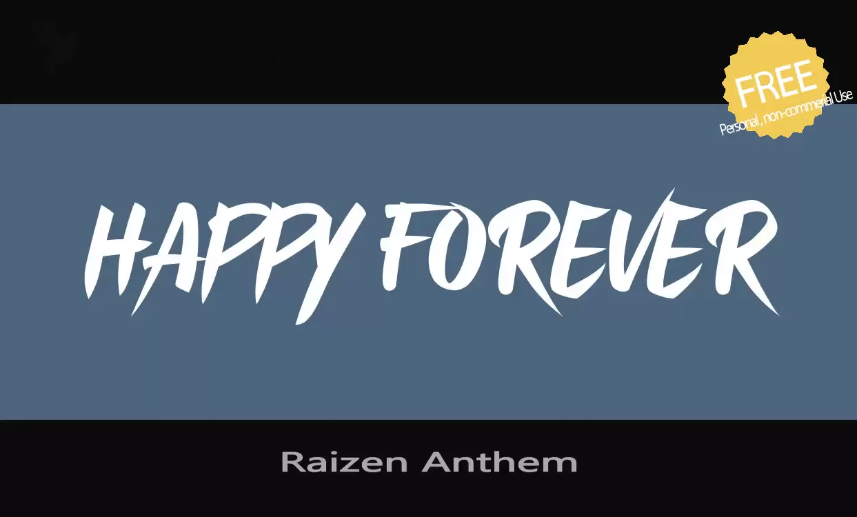 「Raizen-Anthem」字体效果图
