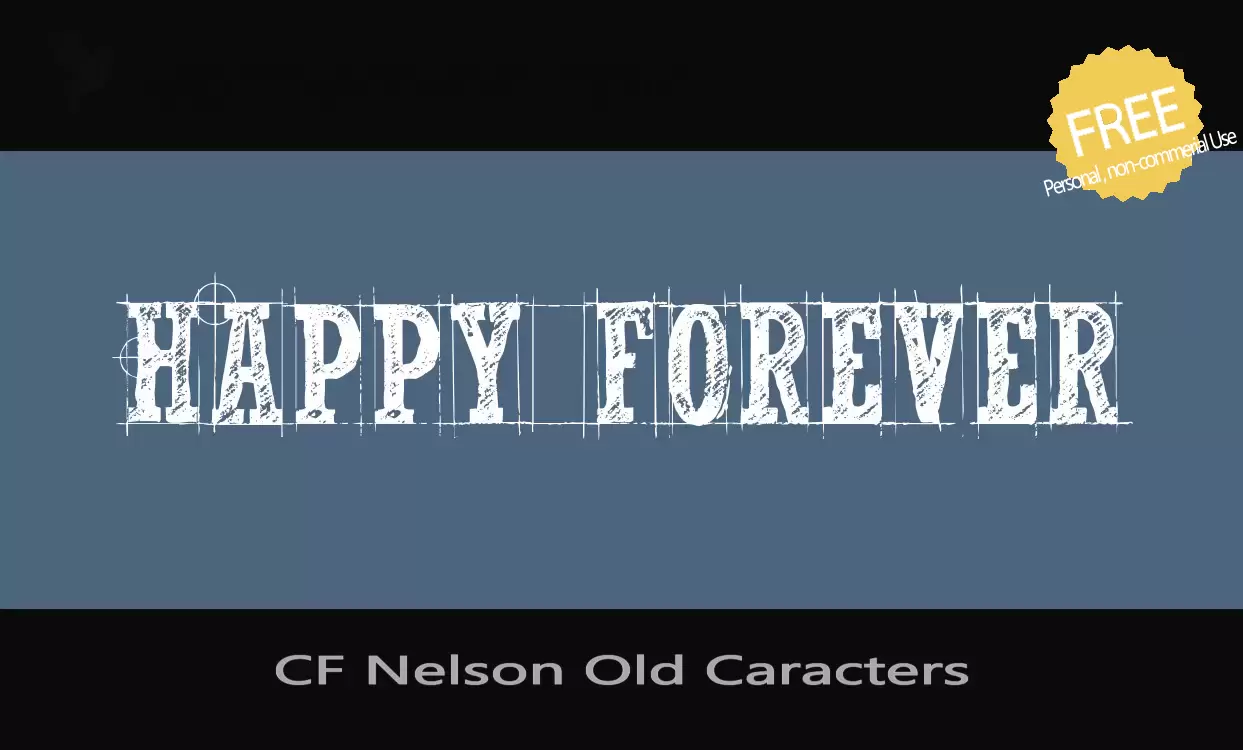 Font Sample of CF-Nelson-Old-Caracters