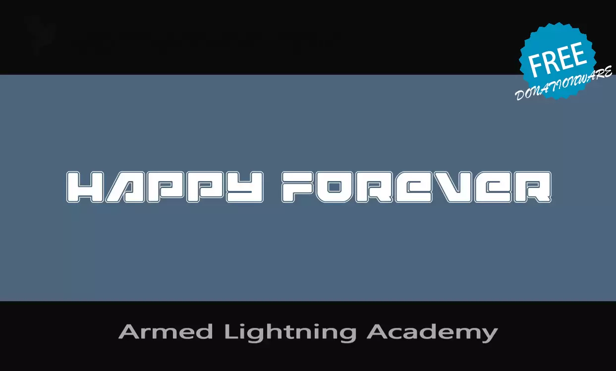 「Armed-Lightning-Academy」字体效果图