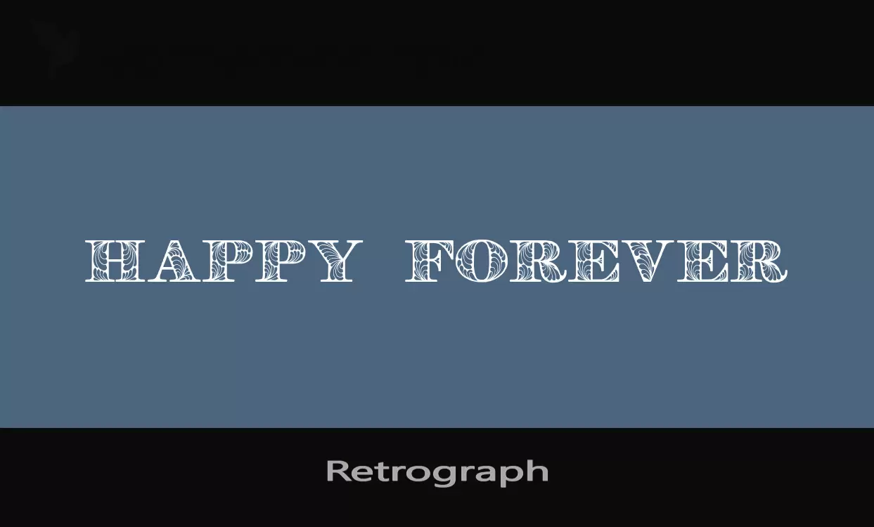 Font Sample of Retrograph