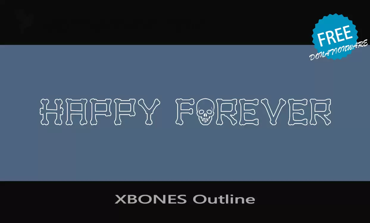 「XBONES-Outline」字体效果图