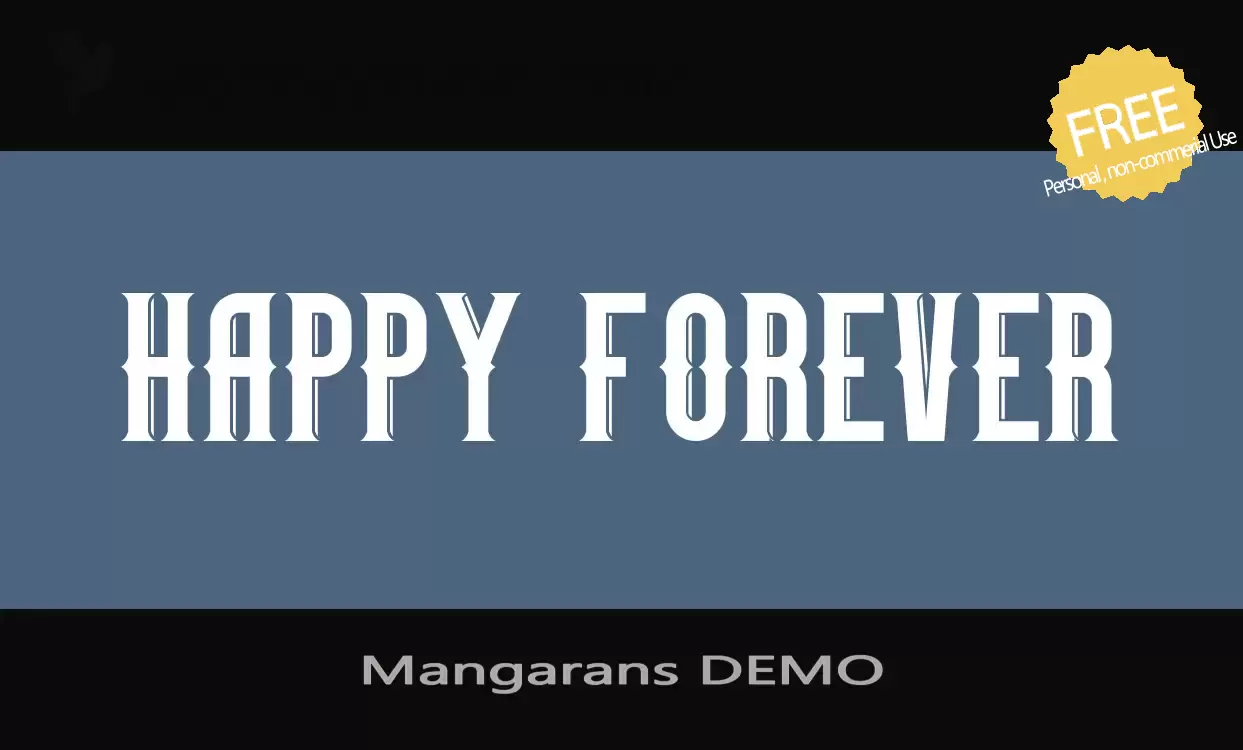 「Mangarans-DEMO」字体效果图