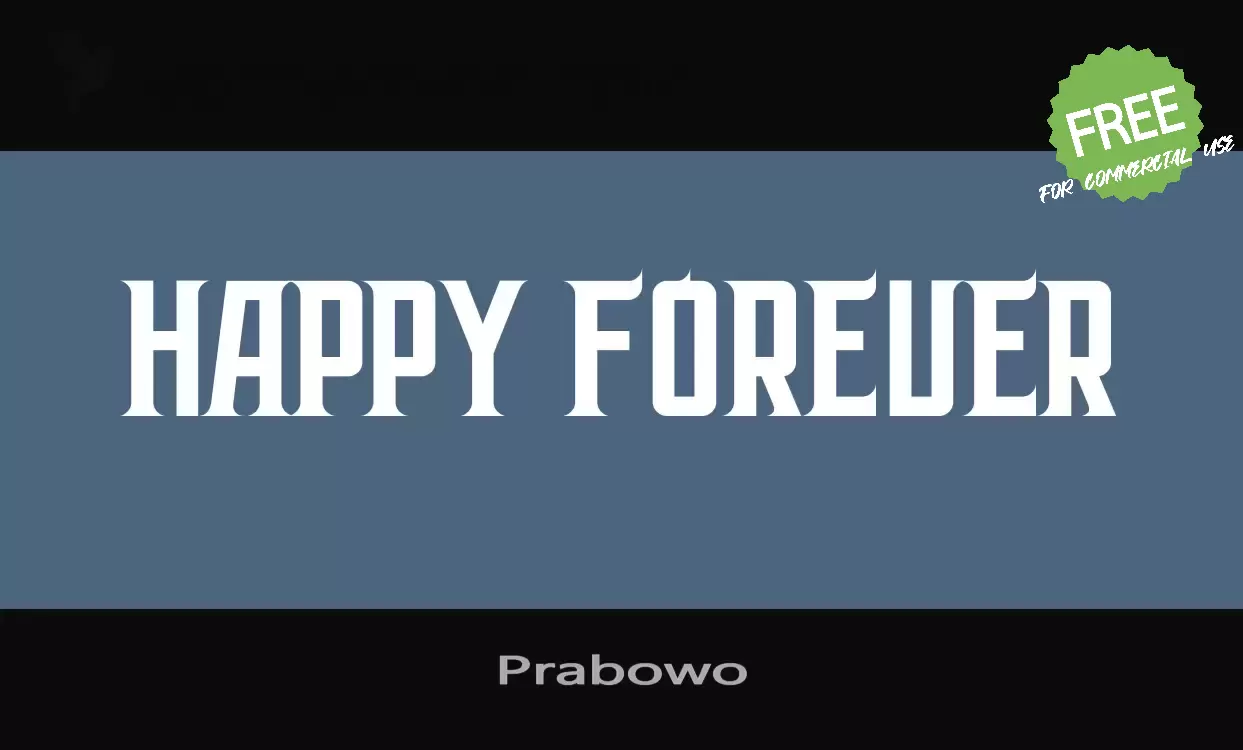 Font Sample of Prabowo