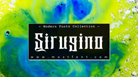 「Sirugino」字体排版图片