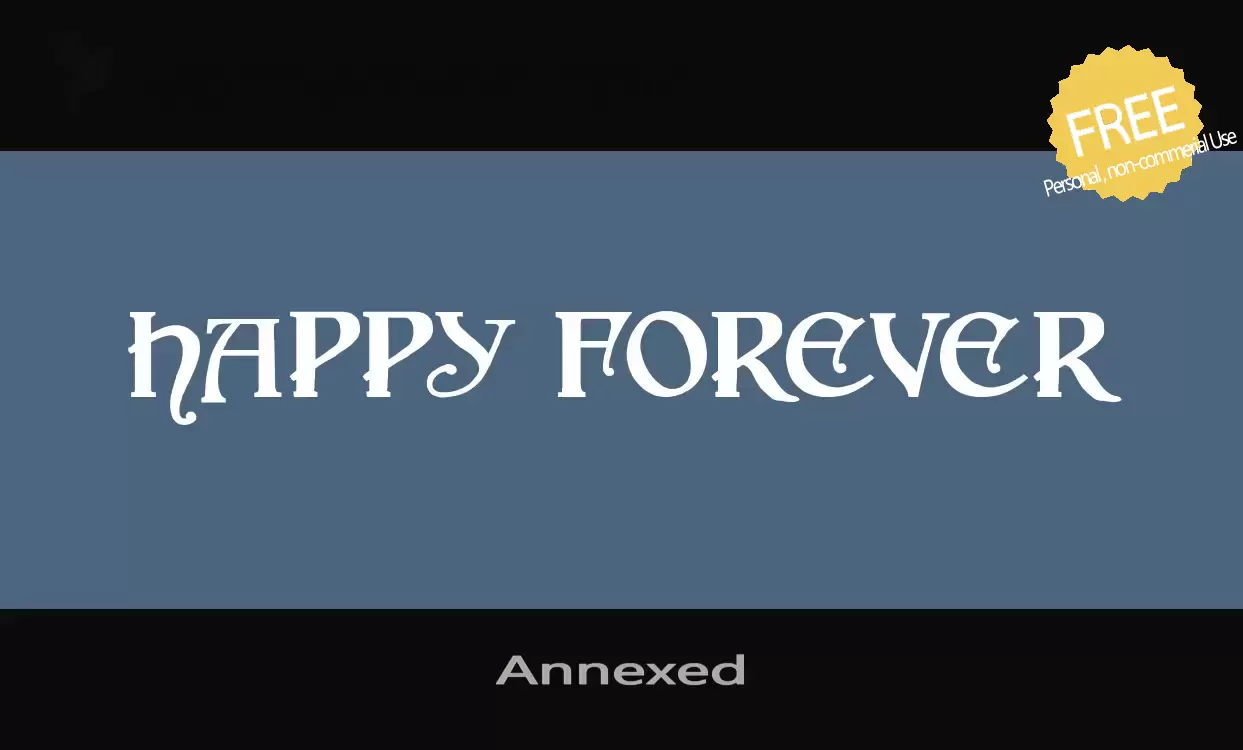 Font Sample of Annexed