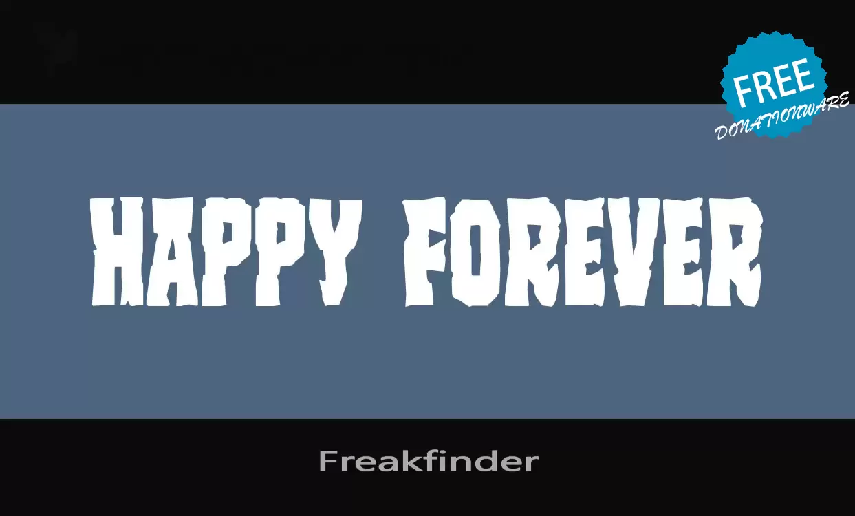 Font Sample of Freakfinder