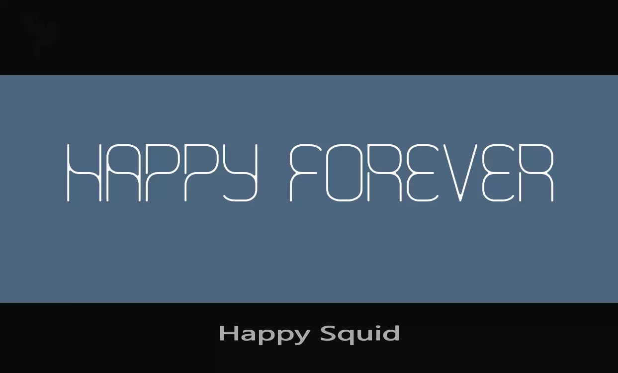 Font Sample of Happy-Squid