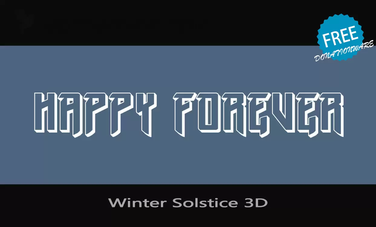 「Winter-Solstice-3D」字体效果图