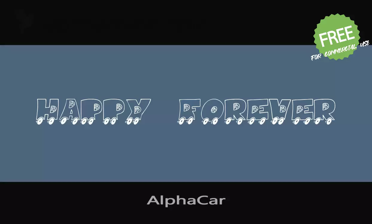 「AlphaCar」字体效果图