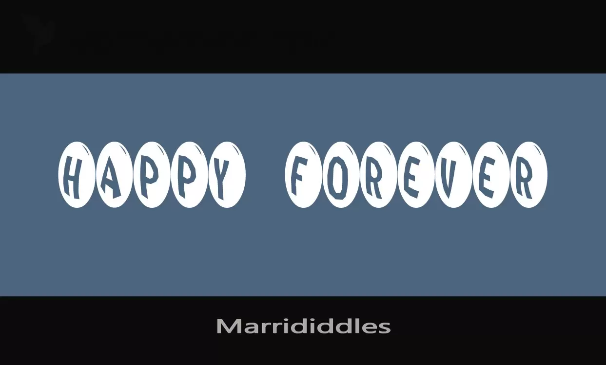 「Marrididdles」字体效果图