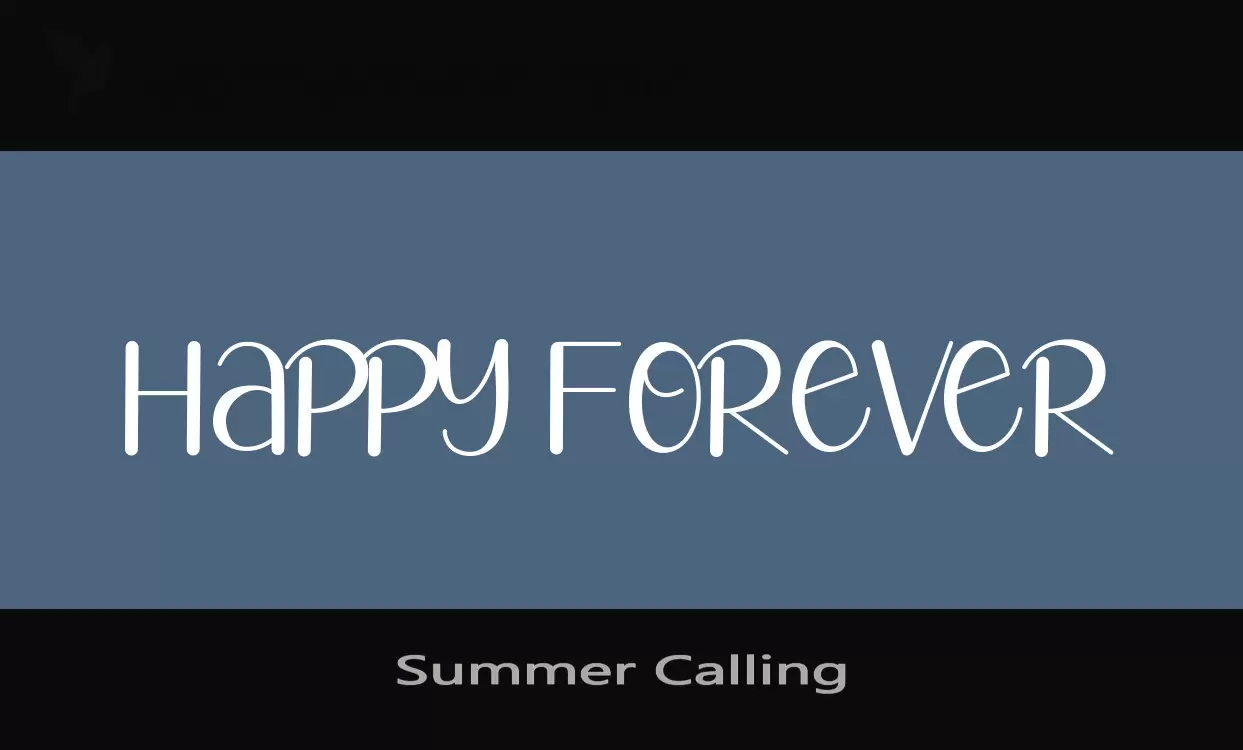 Font Sample of Summer-Calling