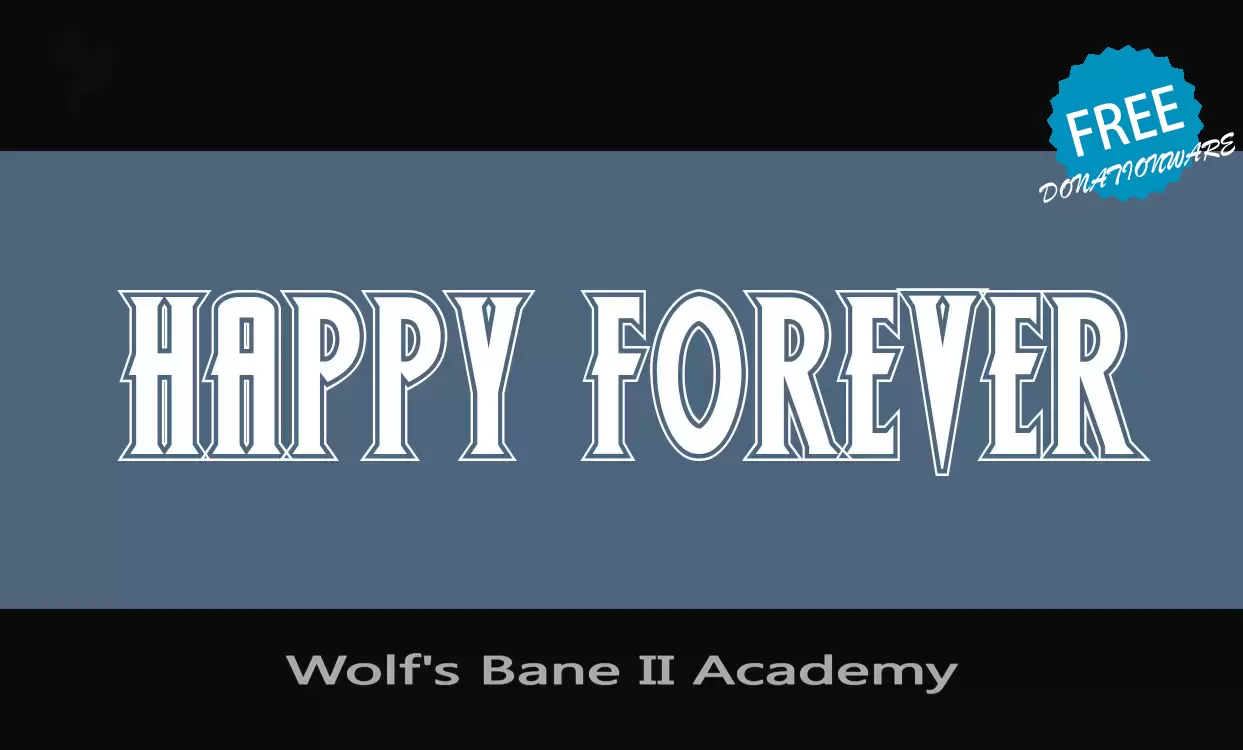 「Wolf's-Bane-II-Academy」字体效果图