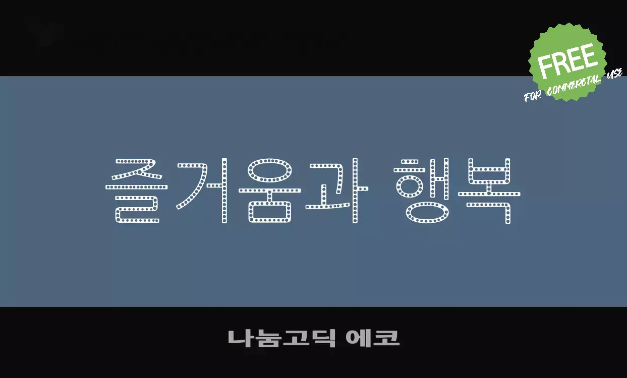 「나눔고딕-에코」字体效果图