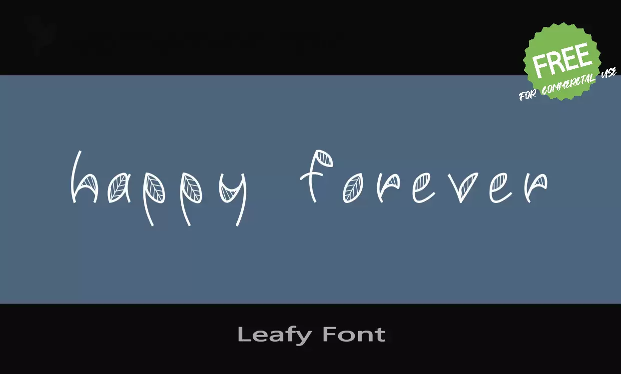 Sample of Leafy-Font