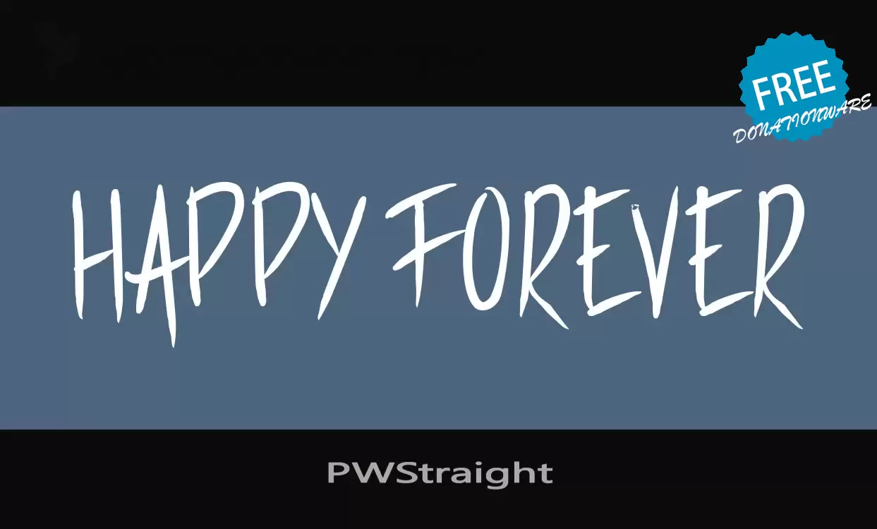 「PWStraight」字体效果图