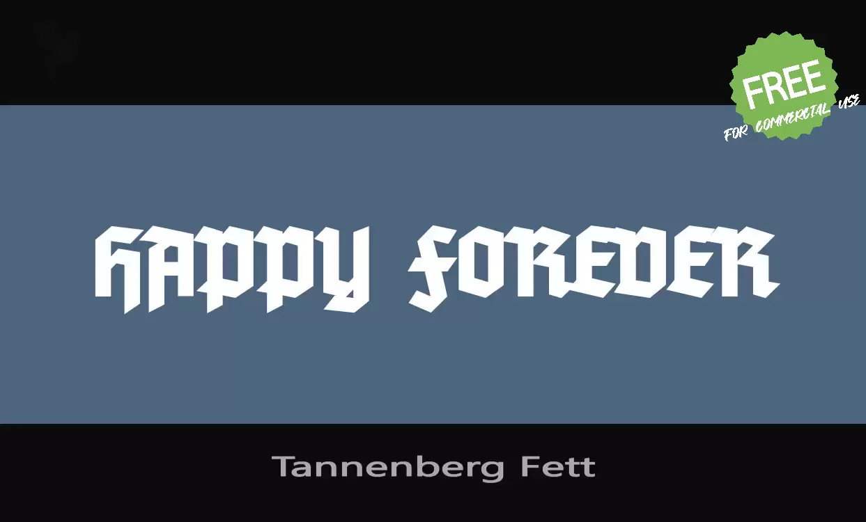 「Tannenberg-Fett」字体效果图