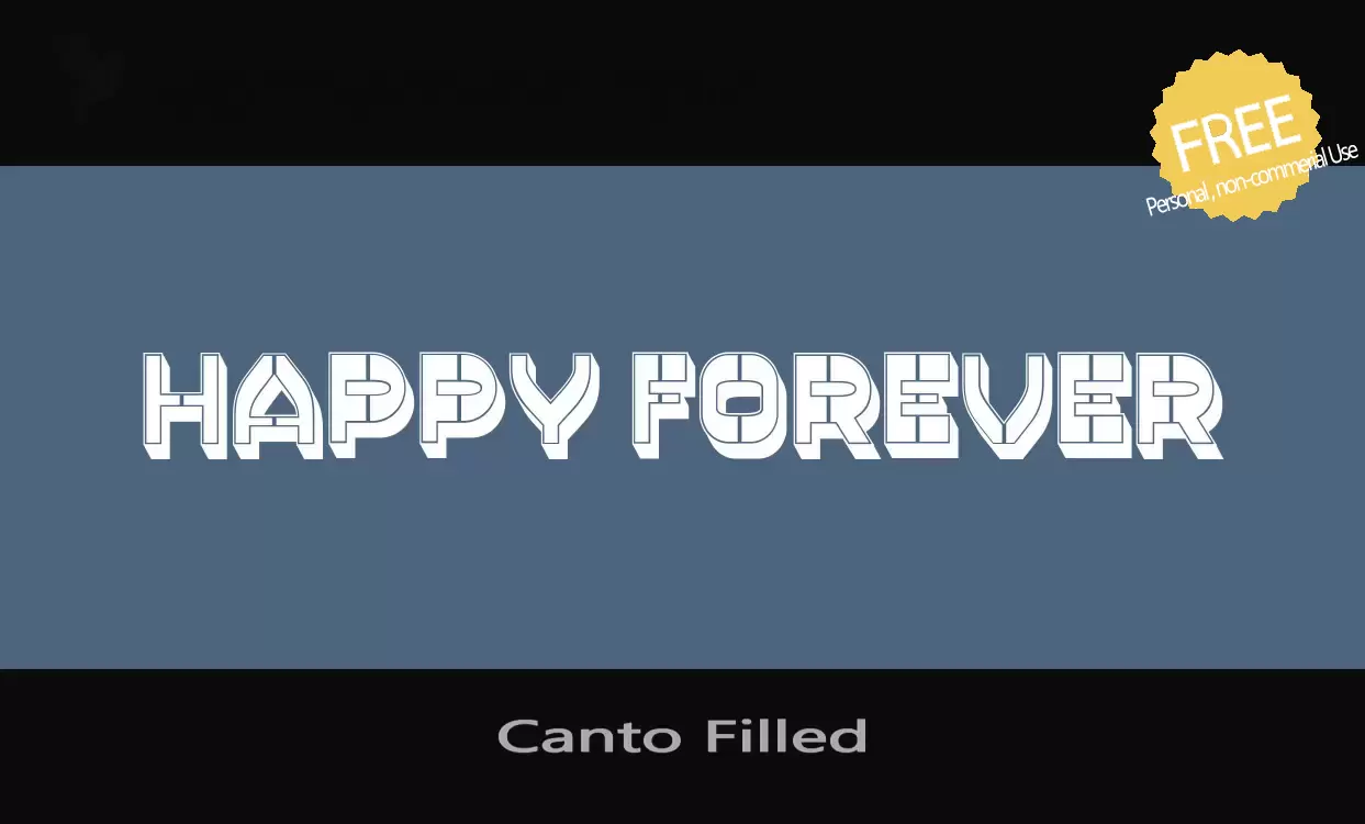 Font Sample of Canto-Filled