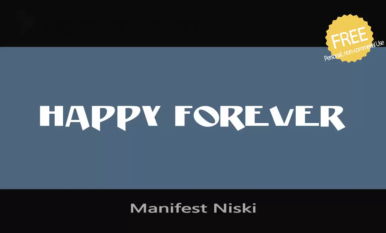 「Manifest-Niski」字体效果图