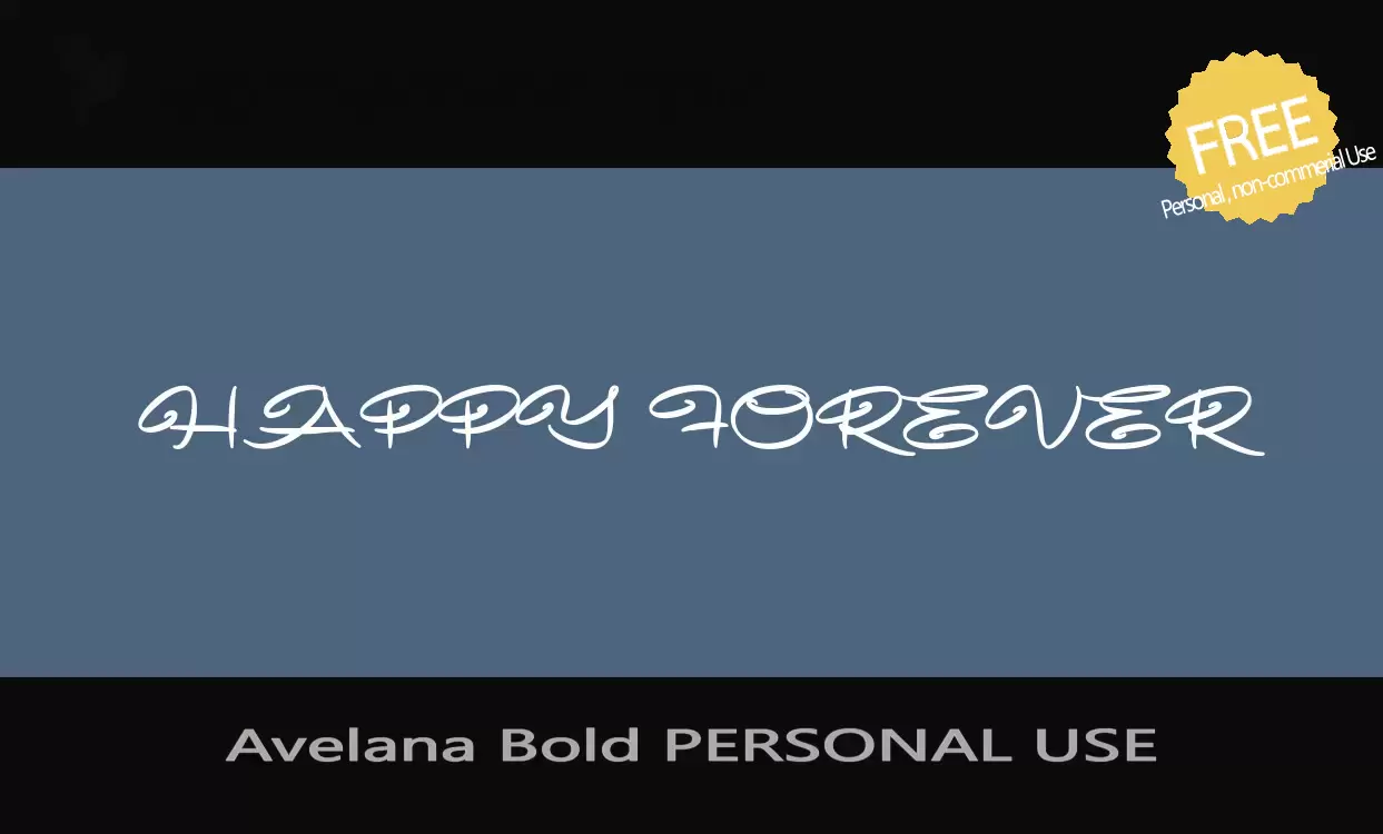 「Avelana-Bold-PERSONAL-USE」字体效果图