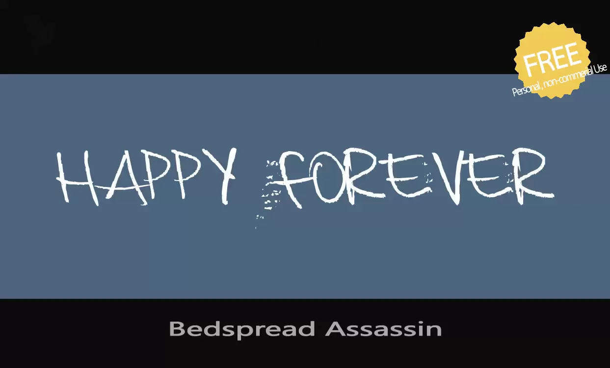 「Bedspread-Assassin」字体效果图