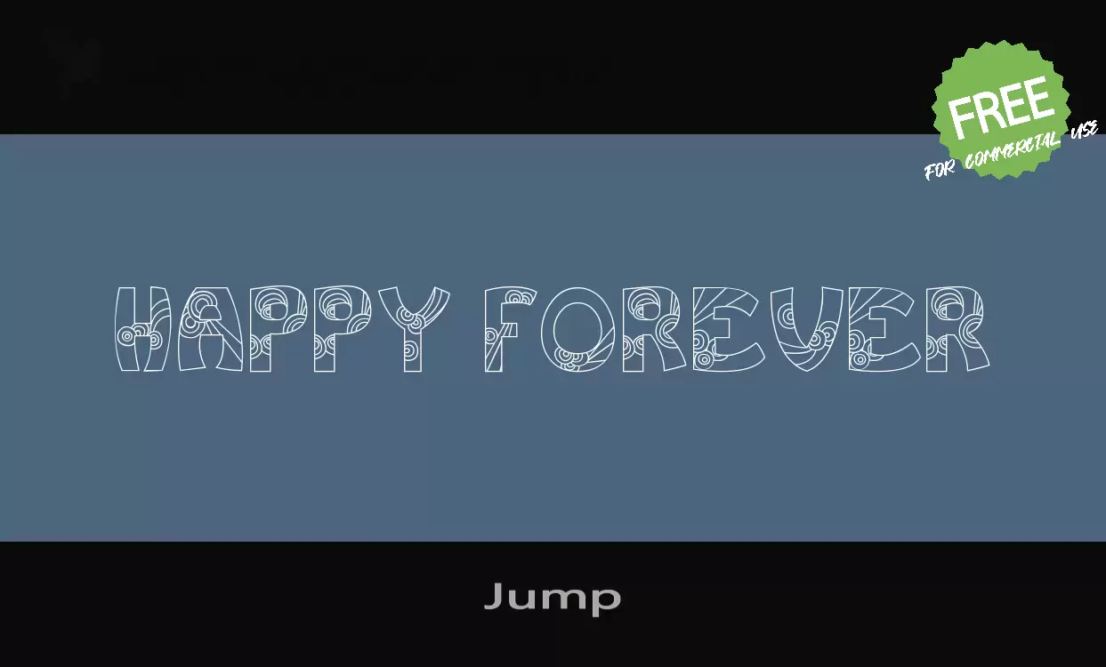 「Jump」字体效果图