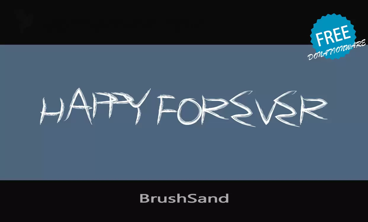Font Sample of BrushSand