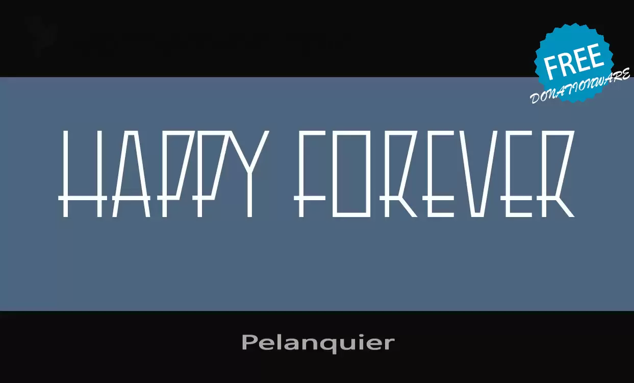 「Pelanquier」字体效果图