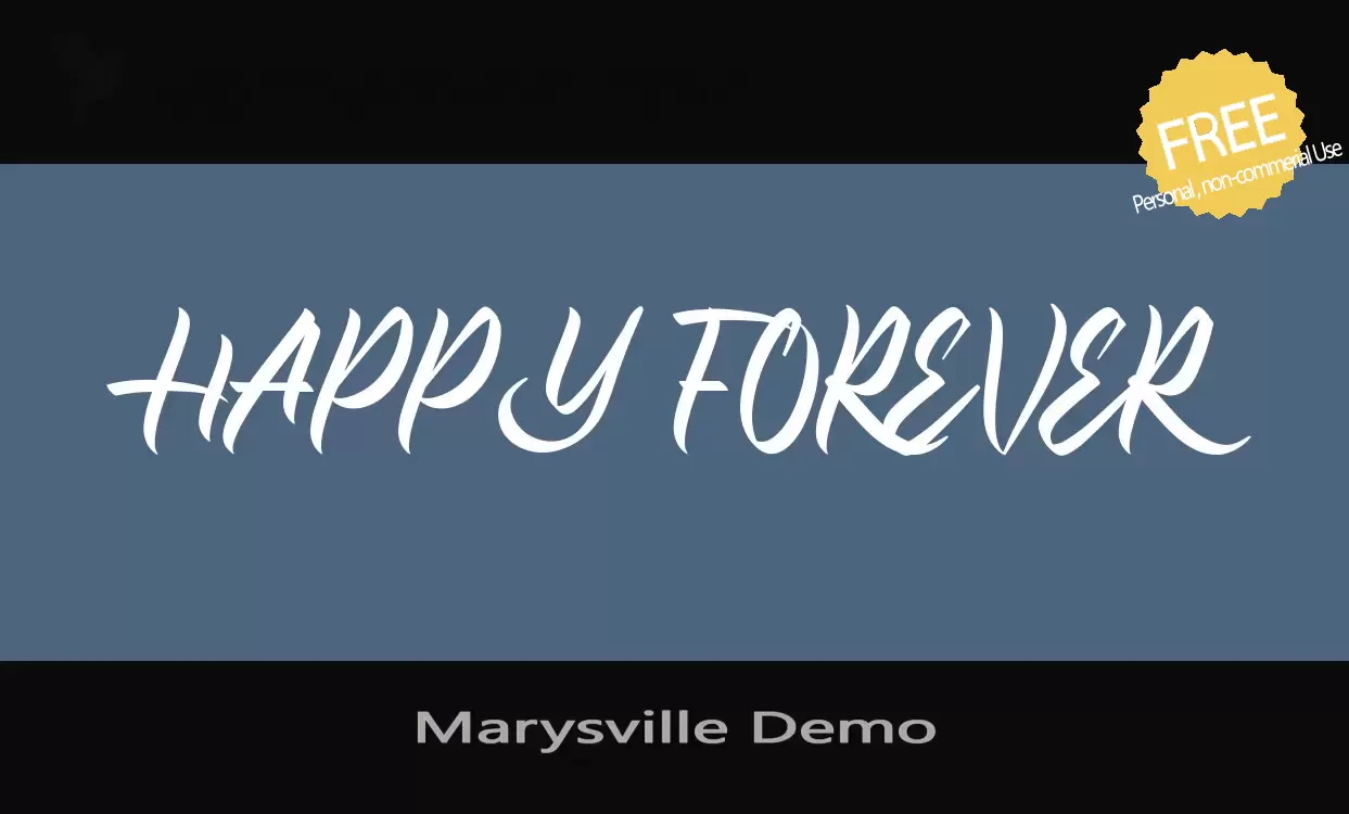 Font Sample of Marysville-Demo