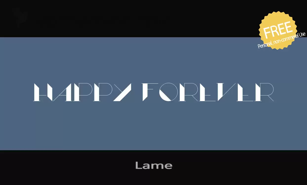 「Lame」字体效果图