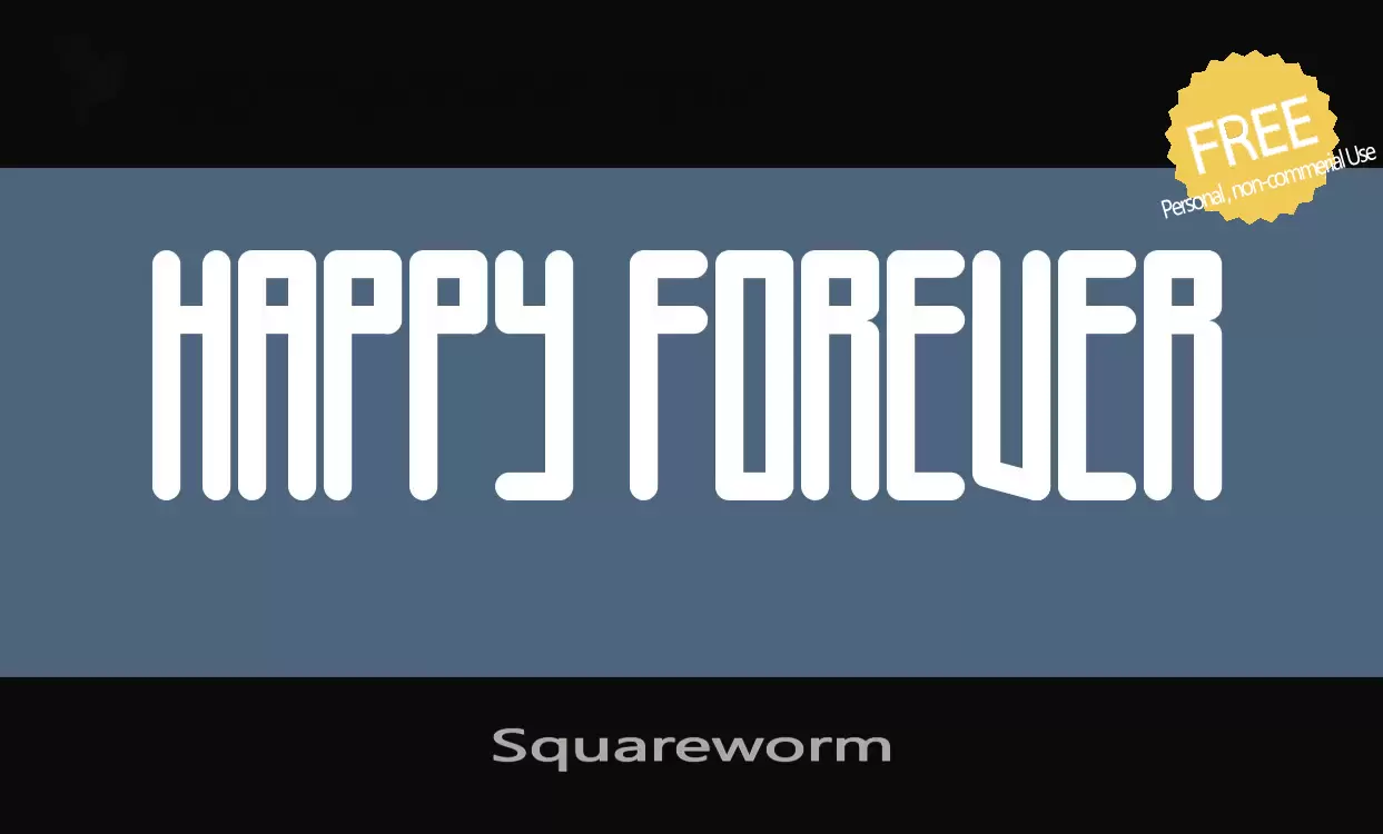 Font Sample of Squareworm