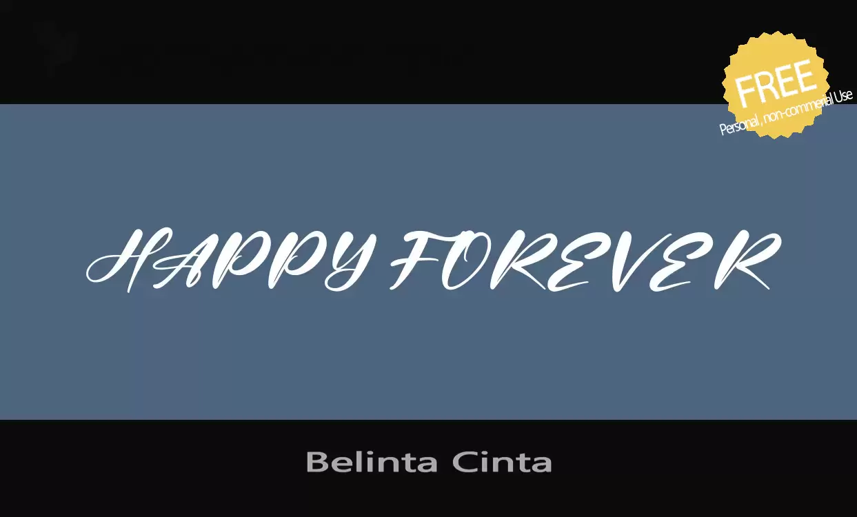 「Belinta-Cinta」字体效果图