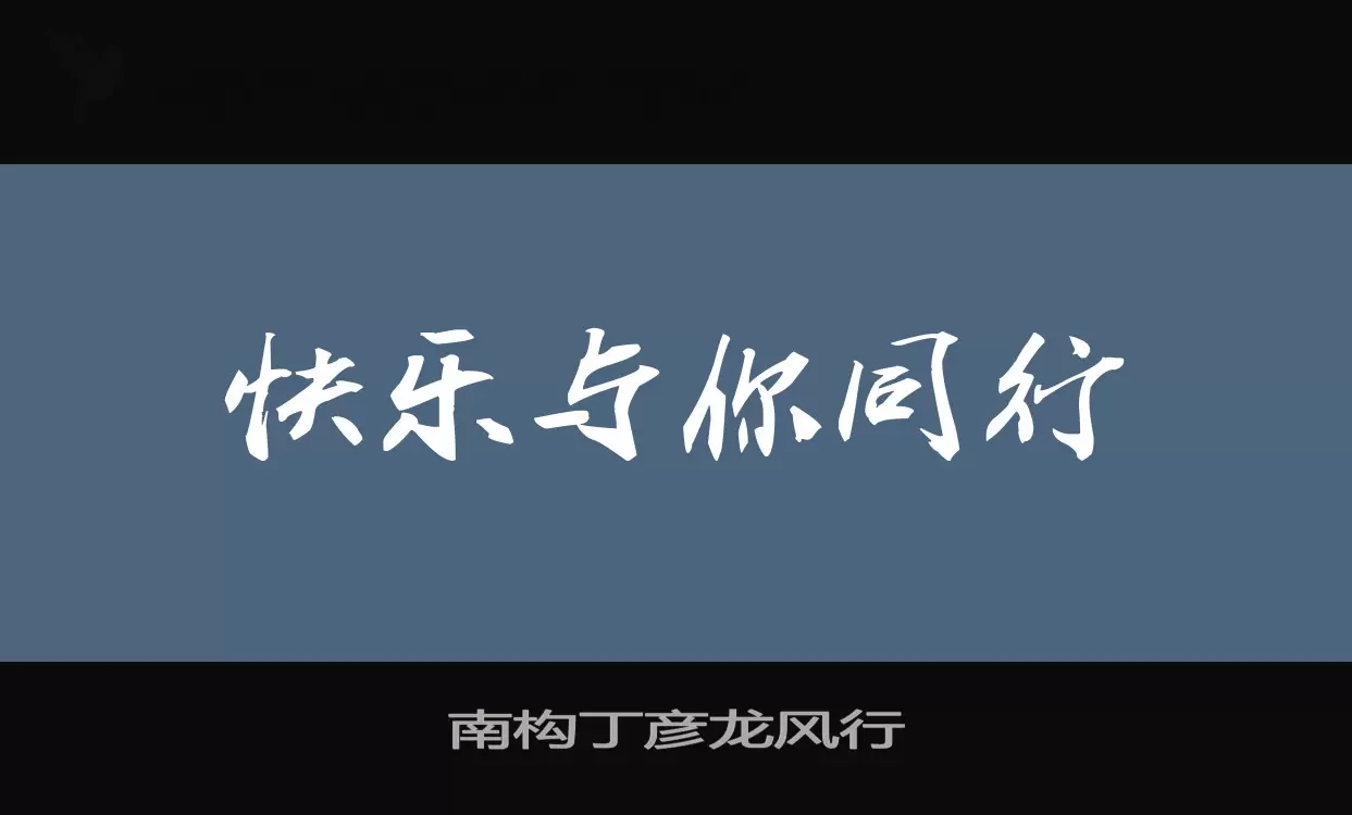 「南构丁彦龙风行」字体效果图