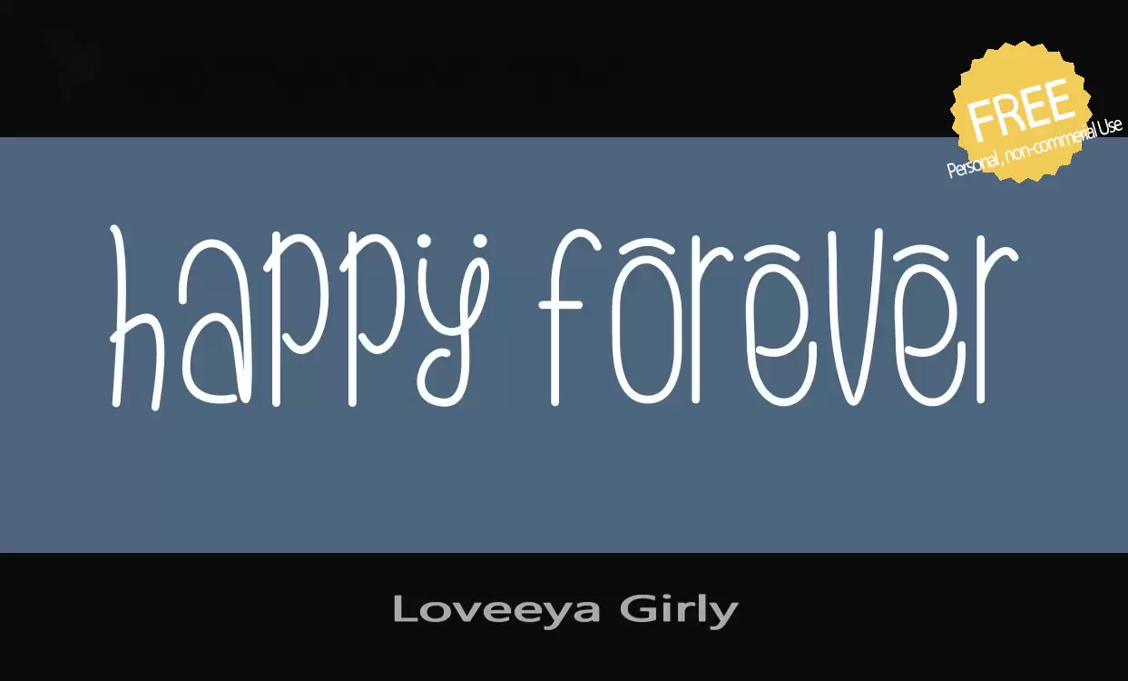 「Loveeya-Girly」字体效果图