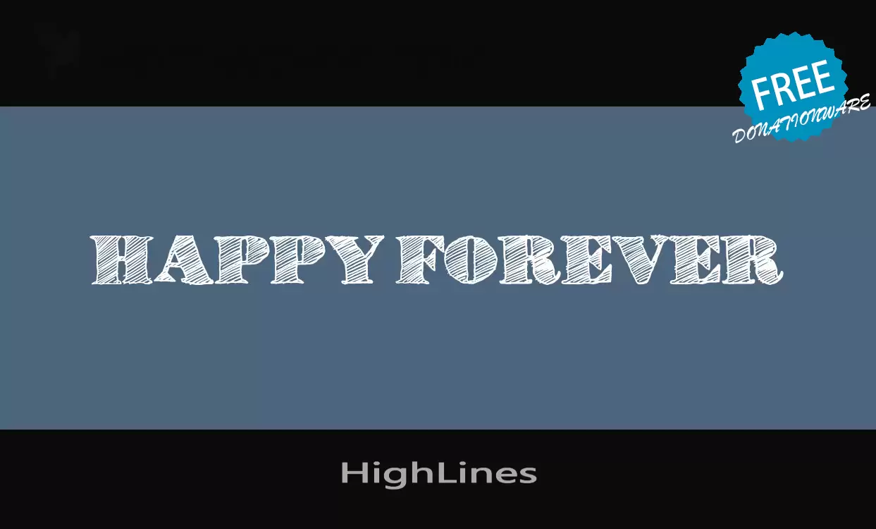 Font Sample of HighLines