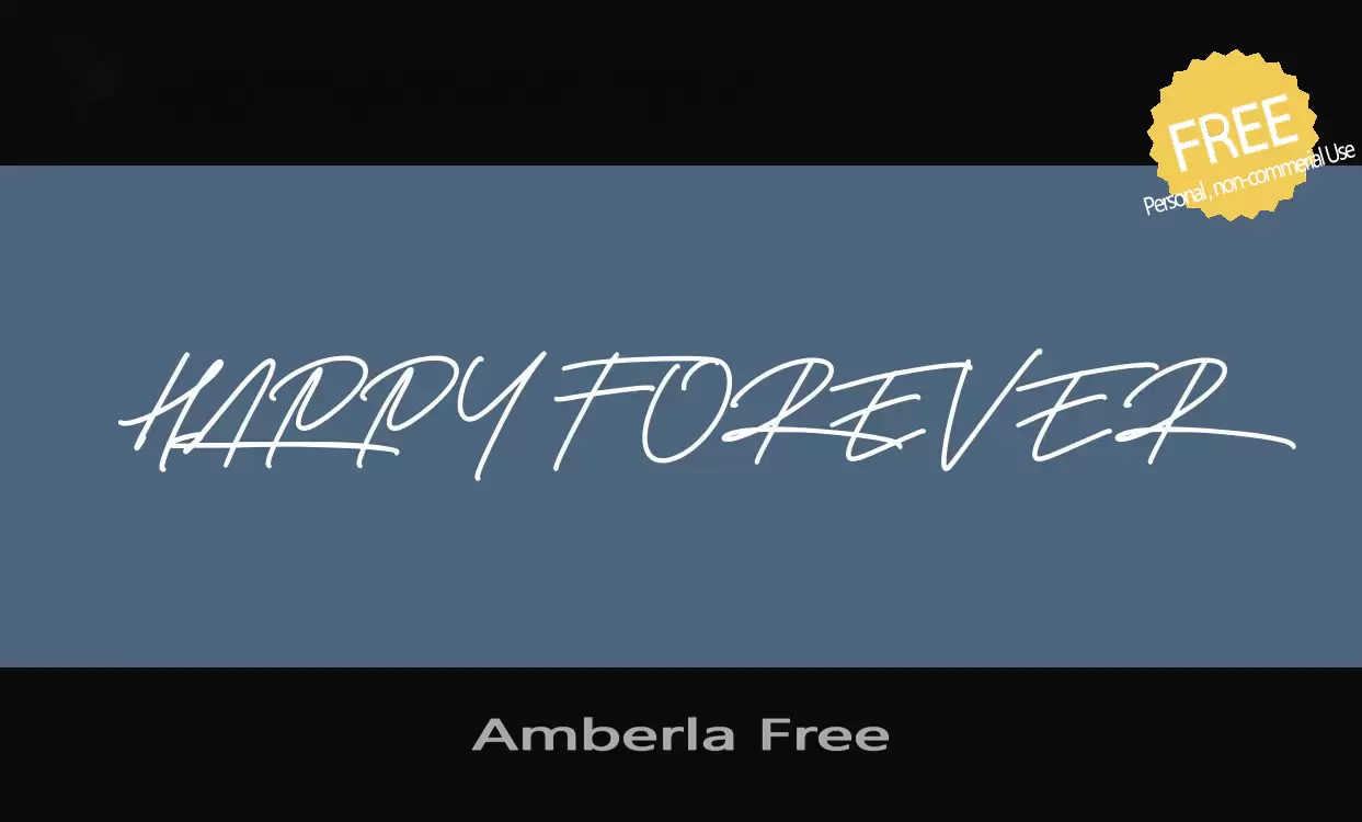 「Amberla-Free」字体效果图