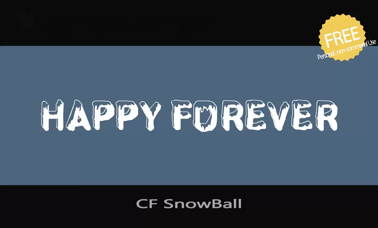 Font Sample of CF-SnowBall