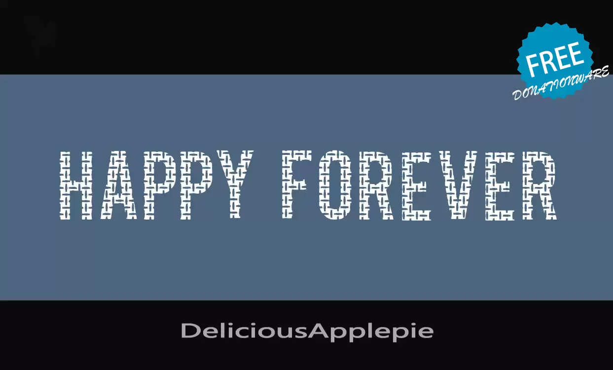 Font Sample of DeliciousApplepie