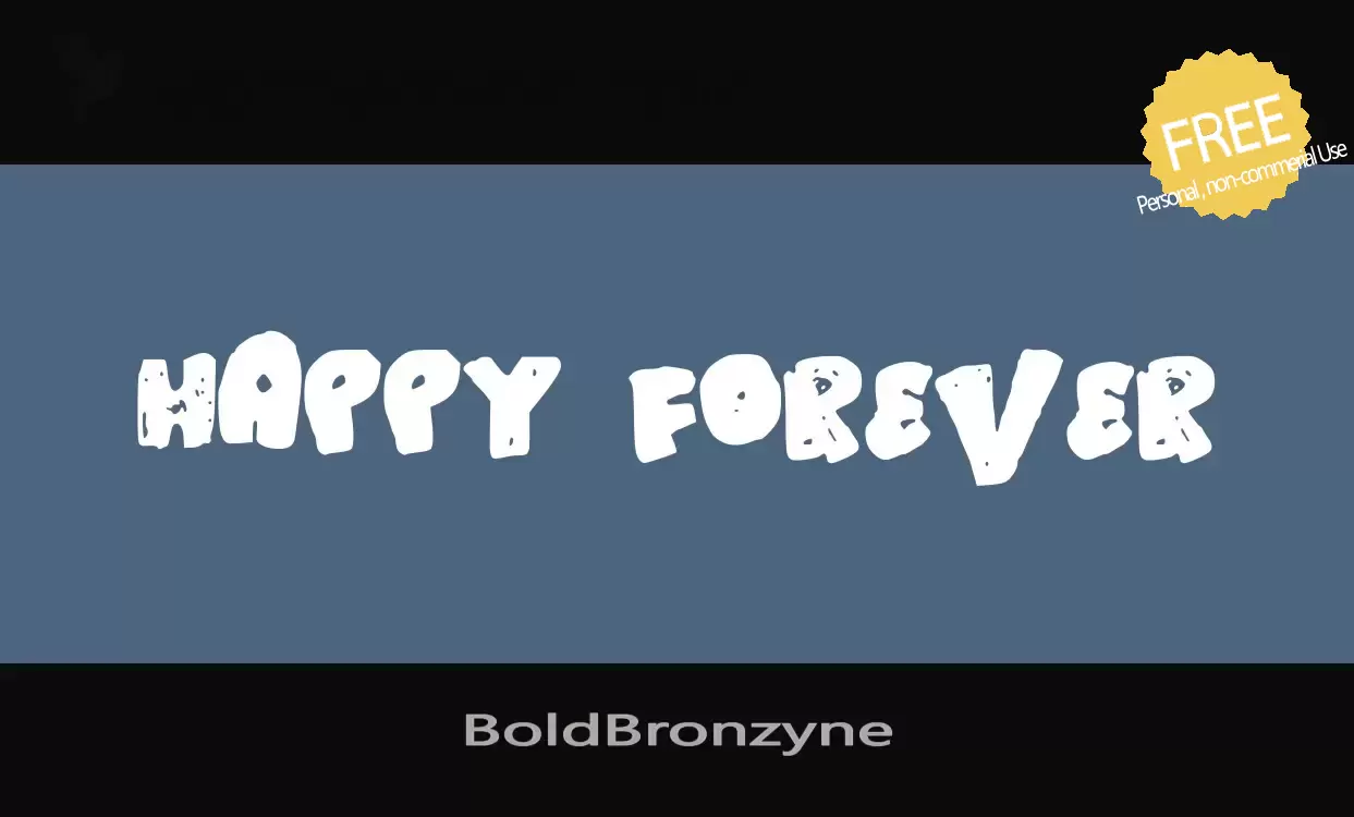 「BoldBronzyne」字体效果图