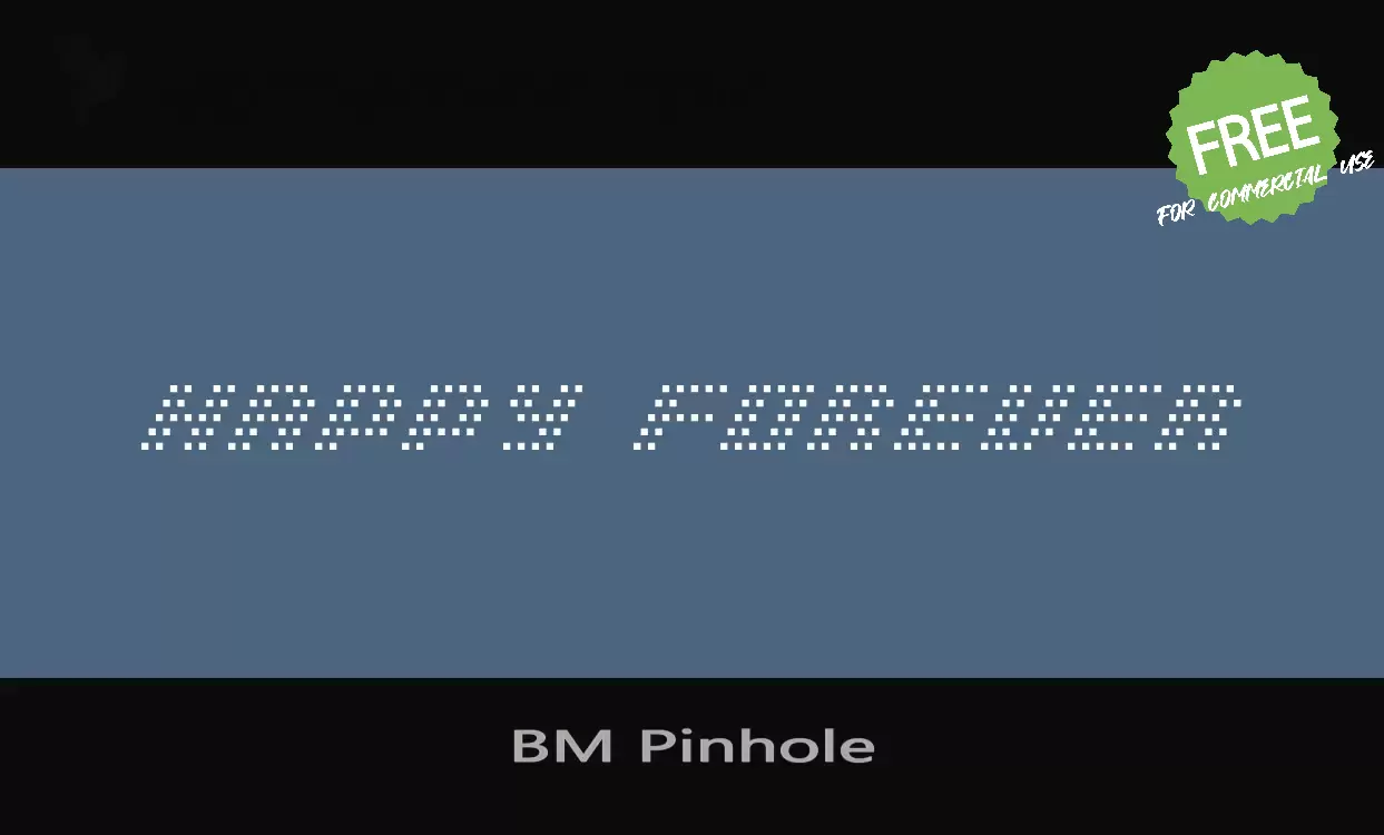 Sample of BM-Pinhole