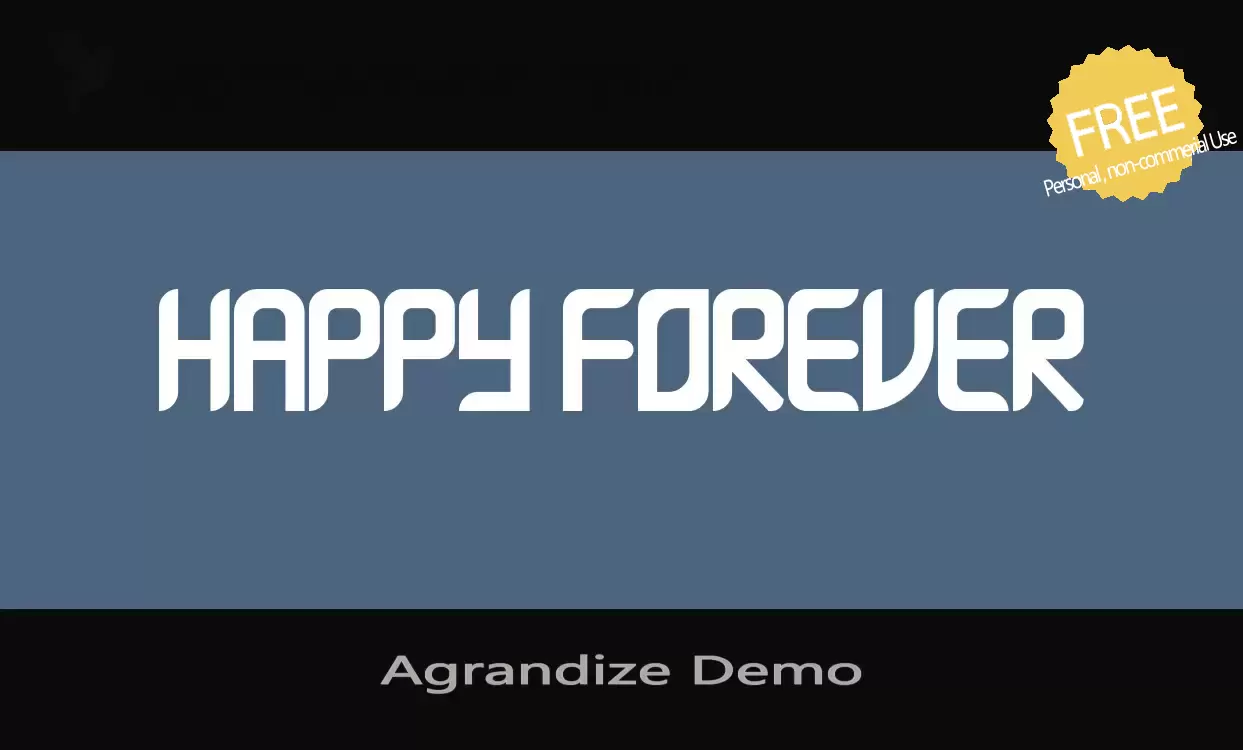 Font Sample of Agrandize-Demo