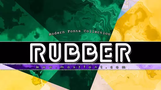 「Rubber」字体排版图片