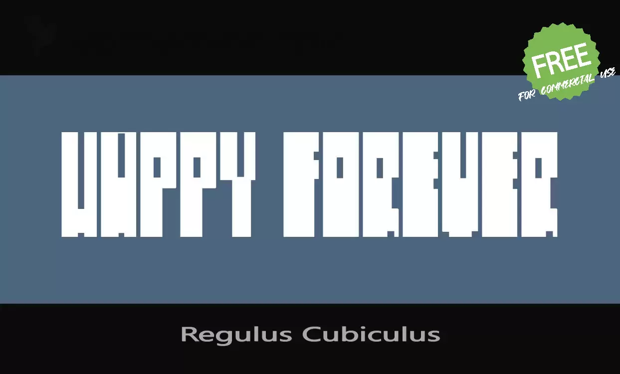 Font Sample of Regulus-Cubiculus