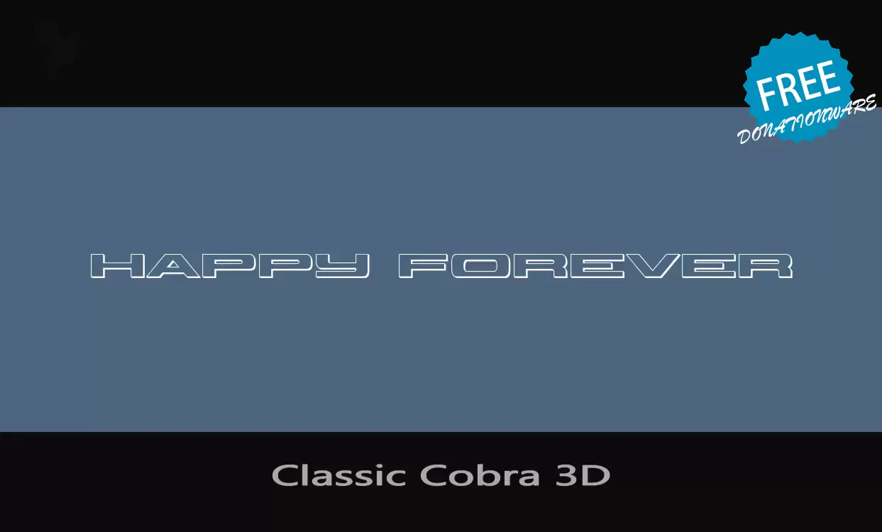 Font Sample of Classic-Cobra-3D