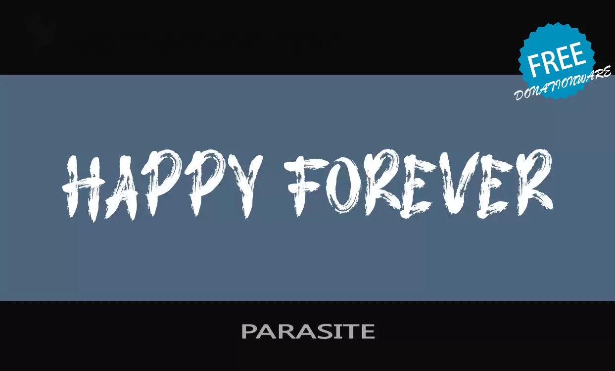 Font Sample of PARASITE