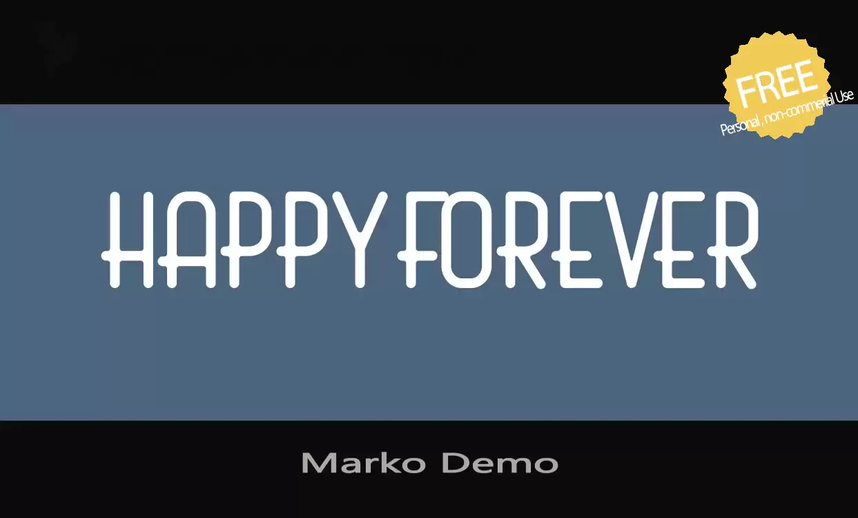 Font Sample of Marko-Demo