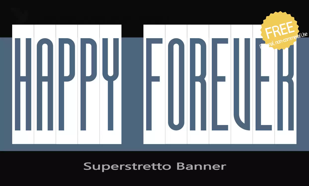 Font Sample of Superstretto-Banner