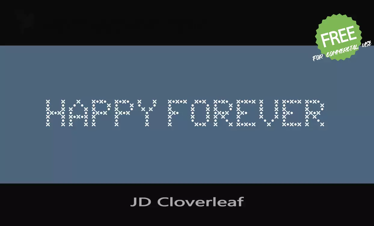 「JD-Cloverleaf」字体效果图